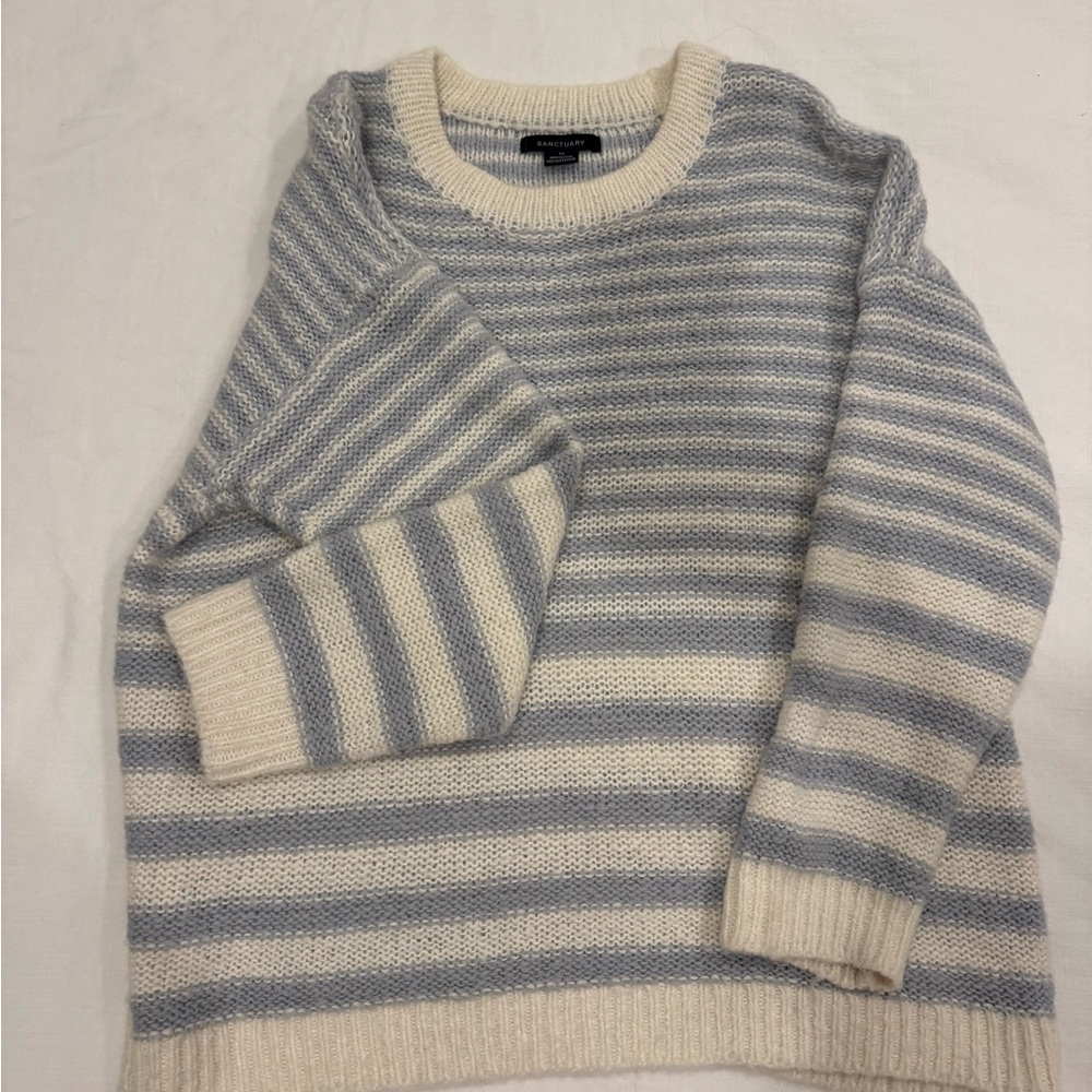 Striped Blue and Cream Sweater